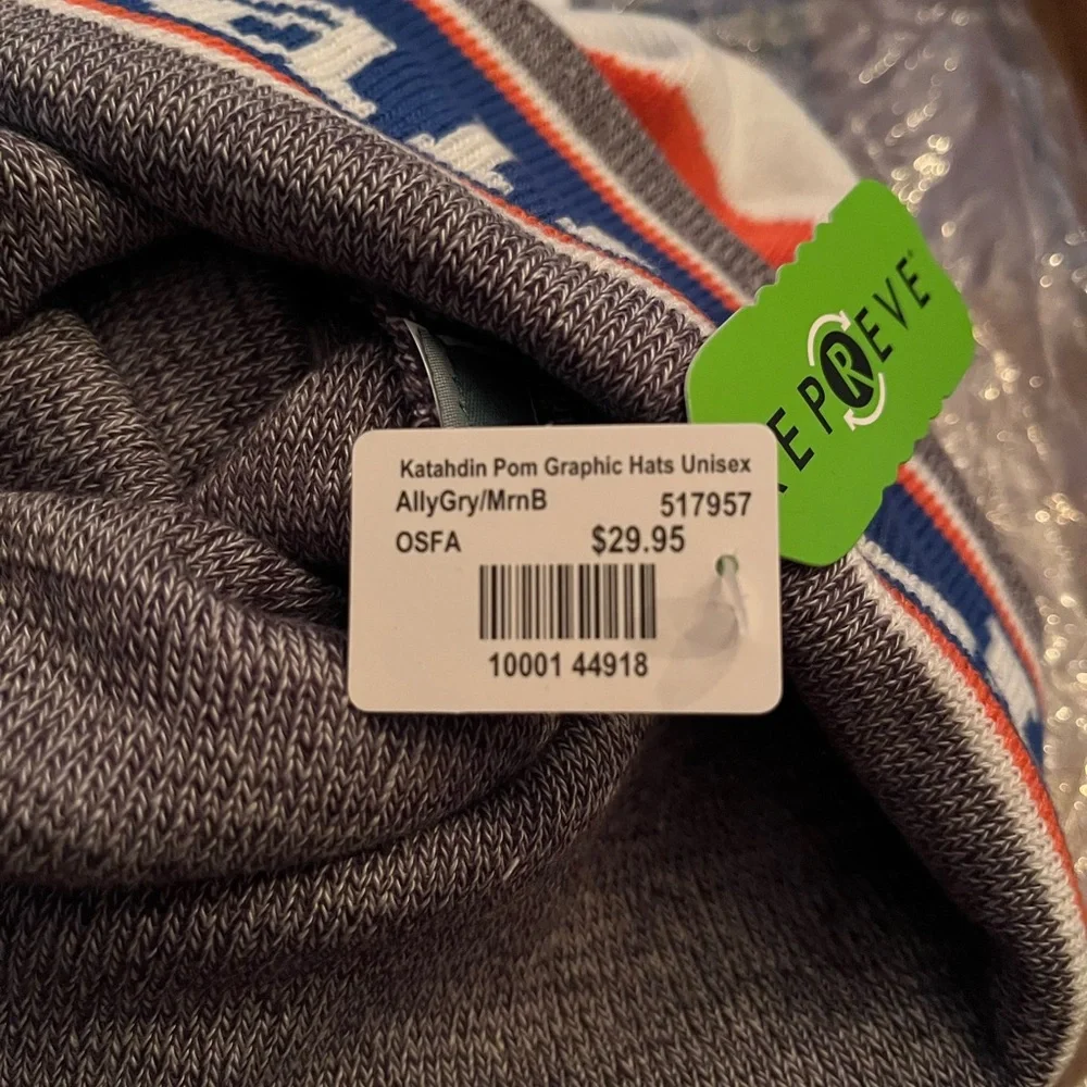 L.L. BeanGray and Orange Mountain Beanie - Picture 3 of 3